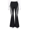 Shadowbound Lace-Up Flared Trousers