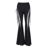 Shadowbound Lace-Up Flared Trousers