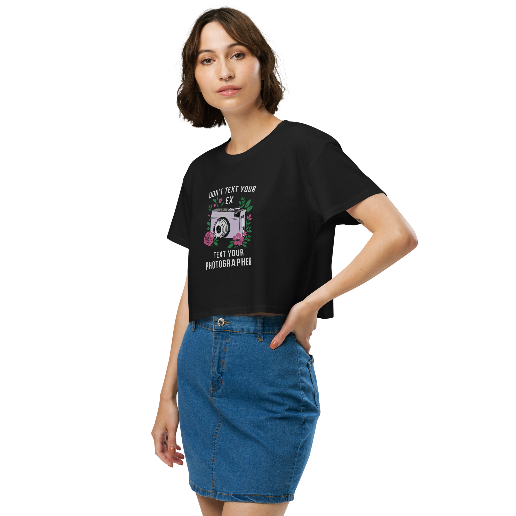 "Don't Text Your Ex" Women’s crop top