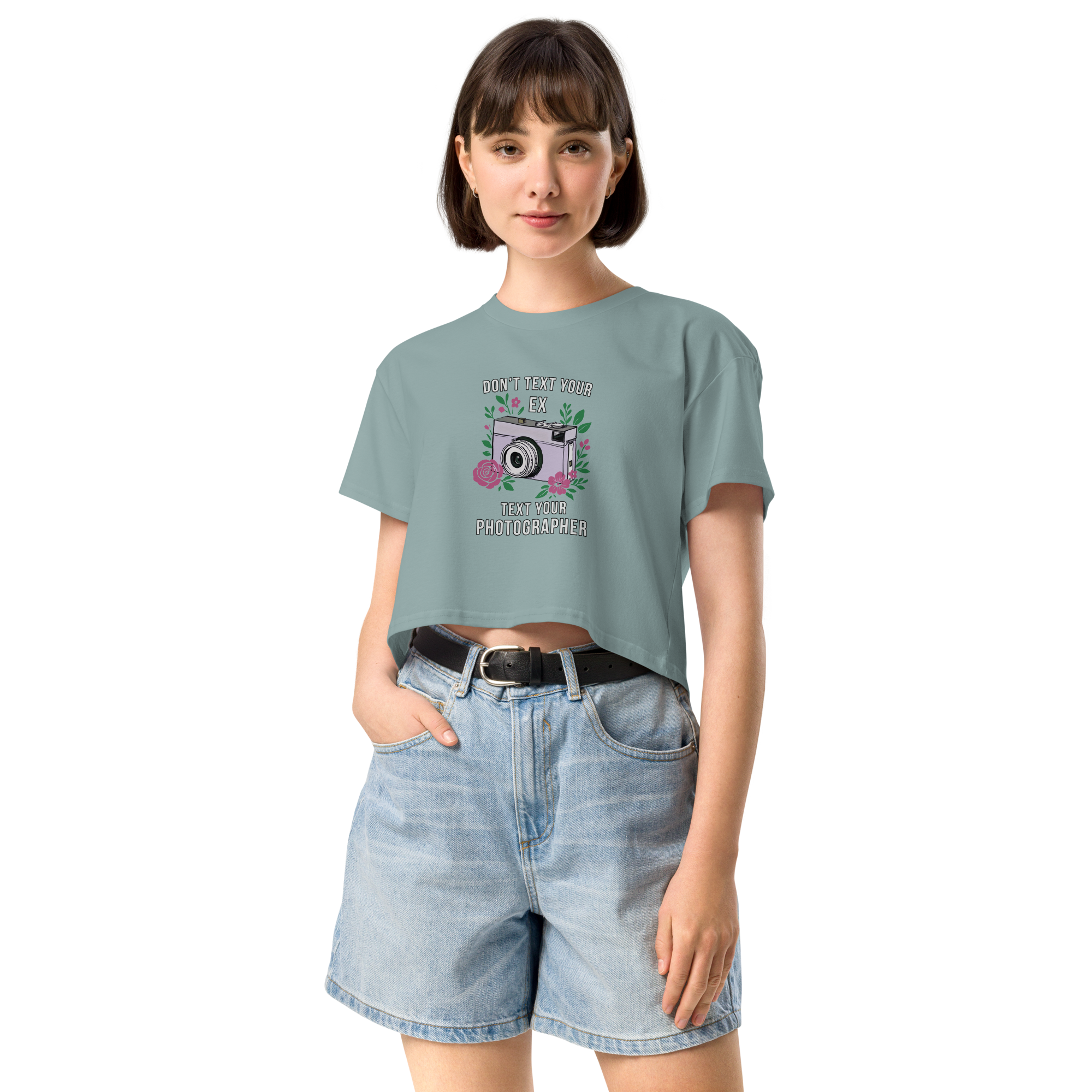 "Don't Text Your Ex" Women’s crop top