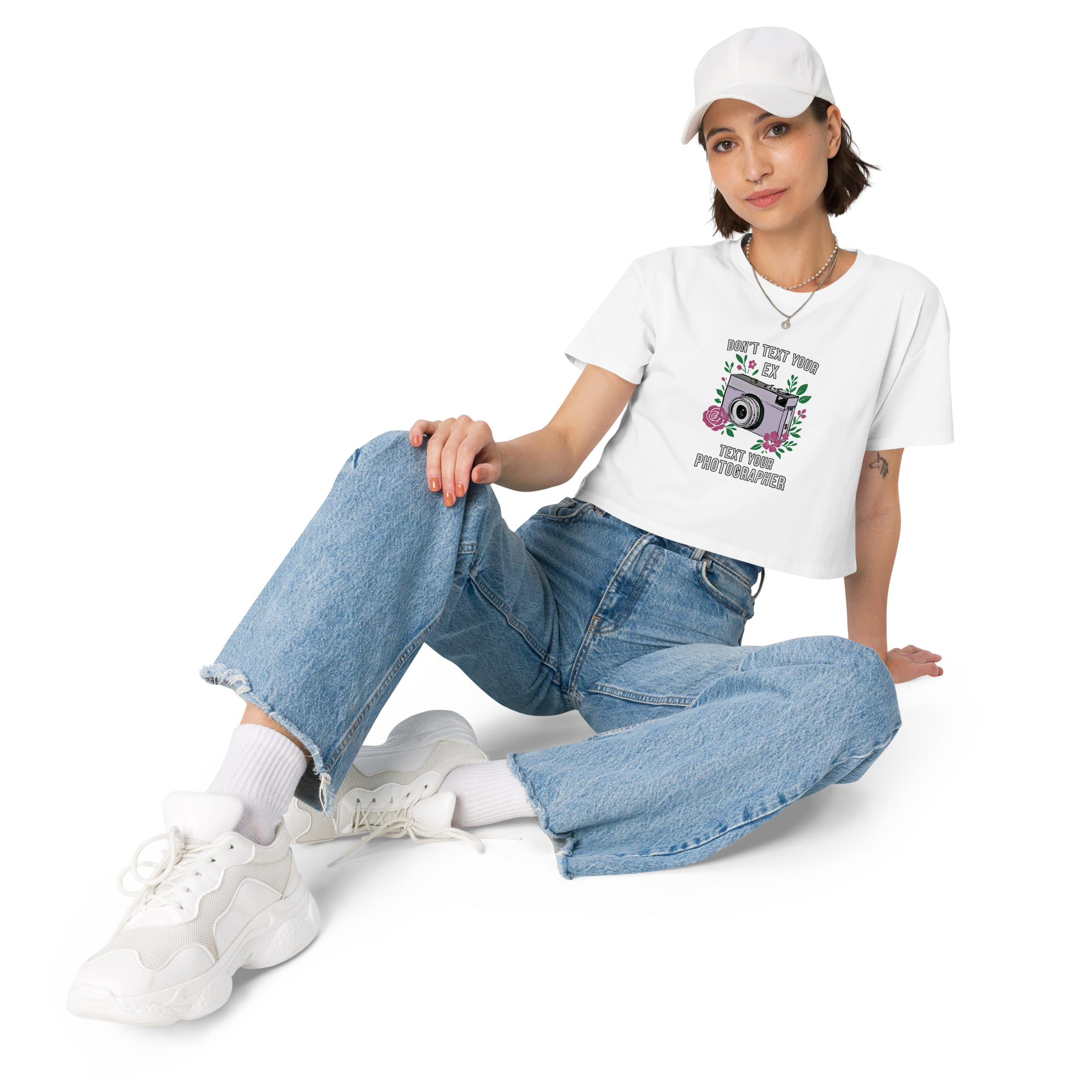 "Don't Text Your Ex" Women’s crop top