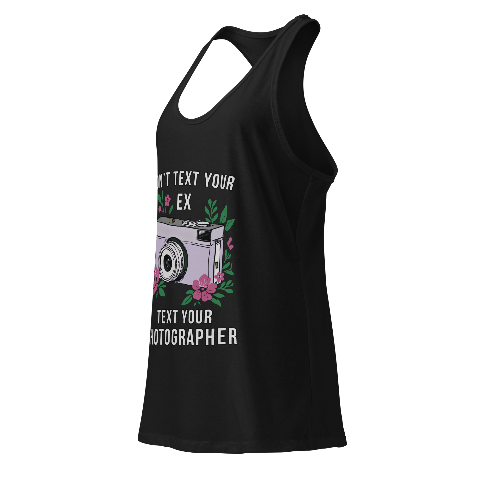 "Don't Text Your Ex" Women’s fitted racerback tank top