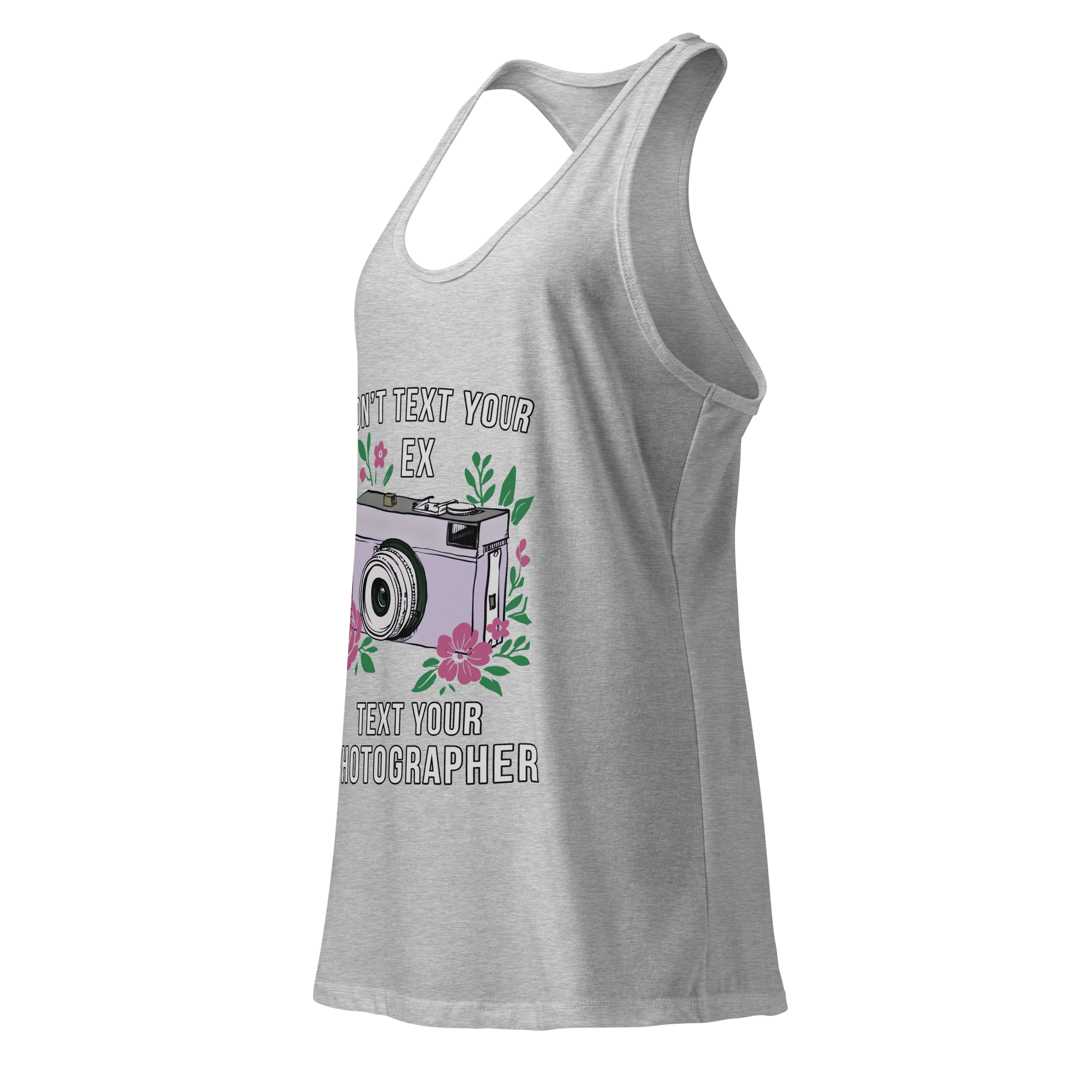 "Don't Text Your Ex" Women’s fitted racerback tank top