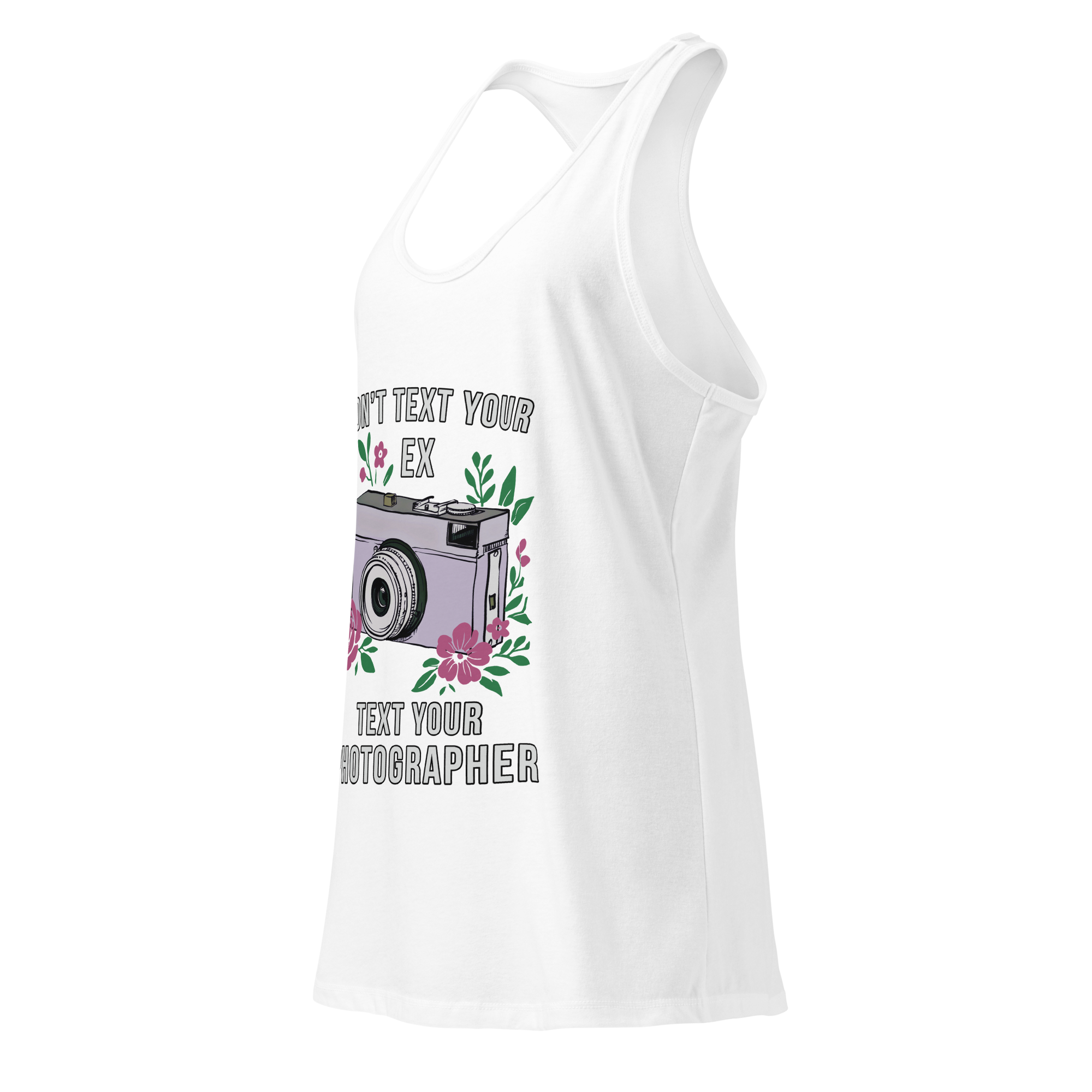"Don't Text Your Ex" Women’s fitted racerback tank top